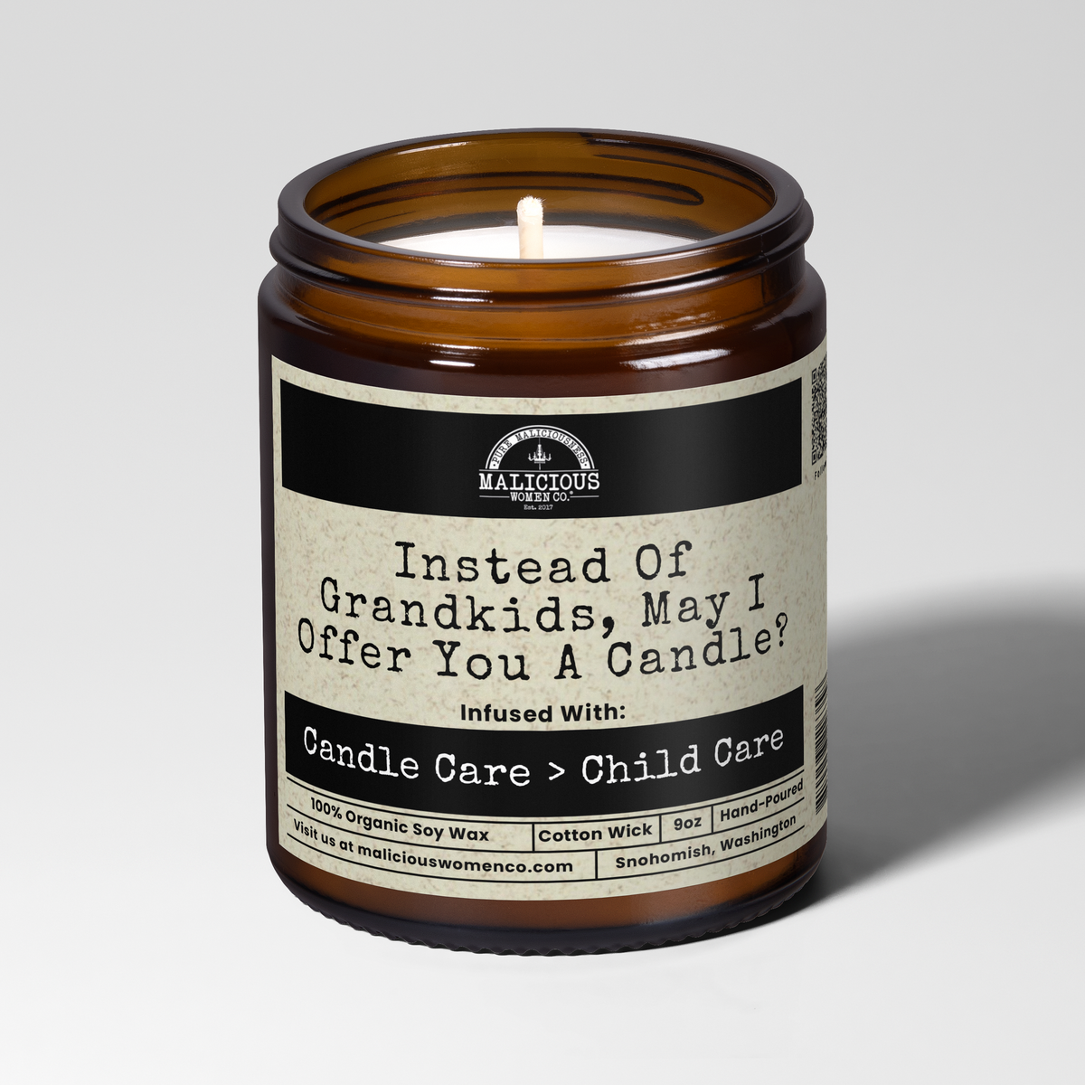 Instead Of Grandkids | 9oz Funny Mom/Dad Candle | Malicious Women Co.