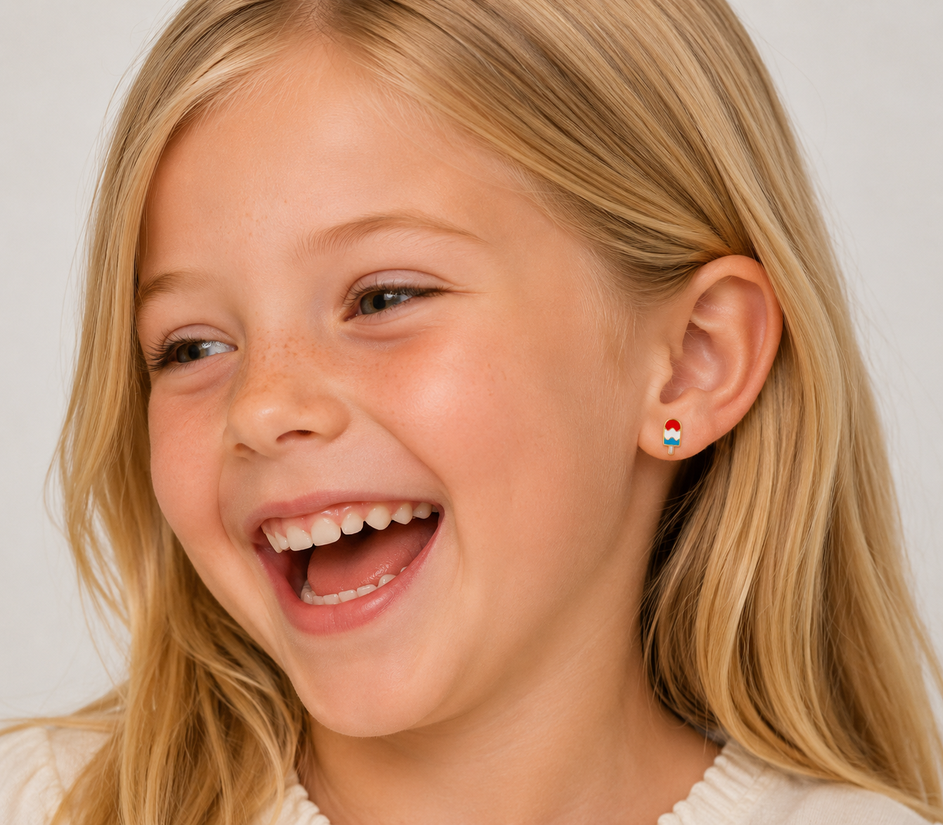 Popsicle Enamel Flat Back Kids Earrings