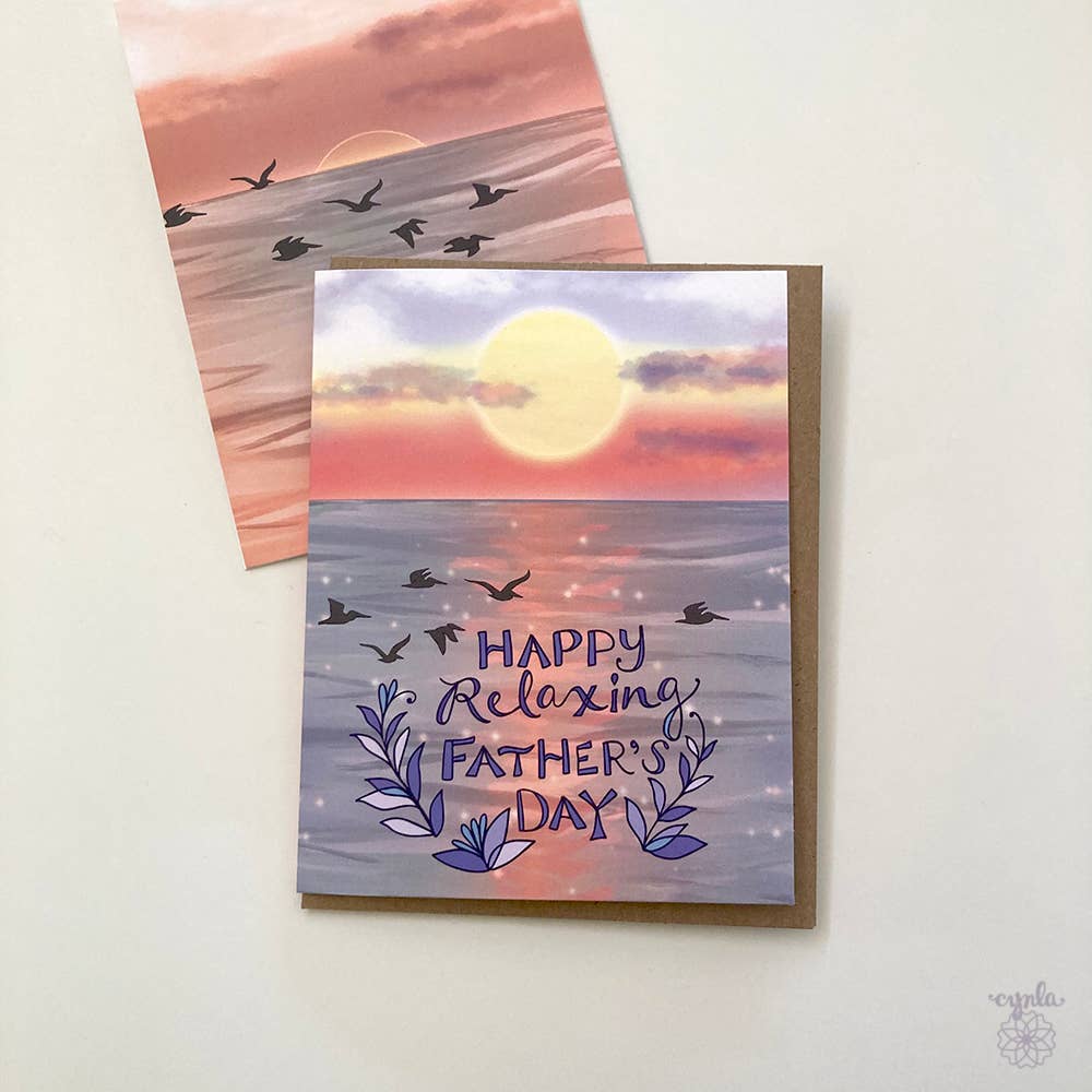 Dad Sunset Greeting Card