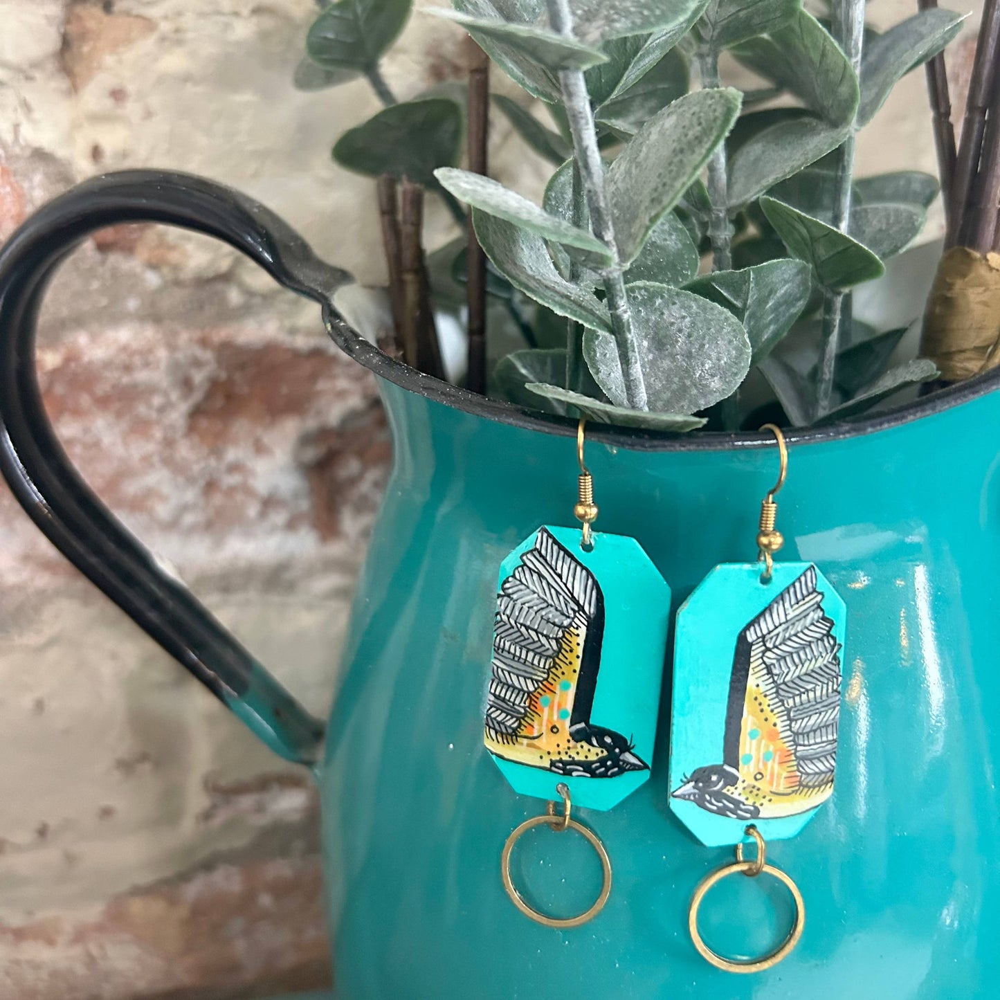 One-of-a-Kind Earrings: Chickadee