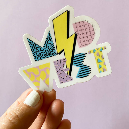 90s Midwest Lightening Bolt Vinyl Sticker