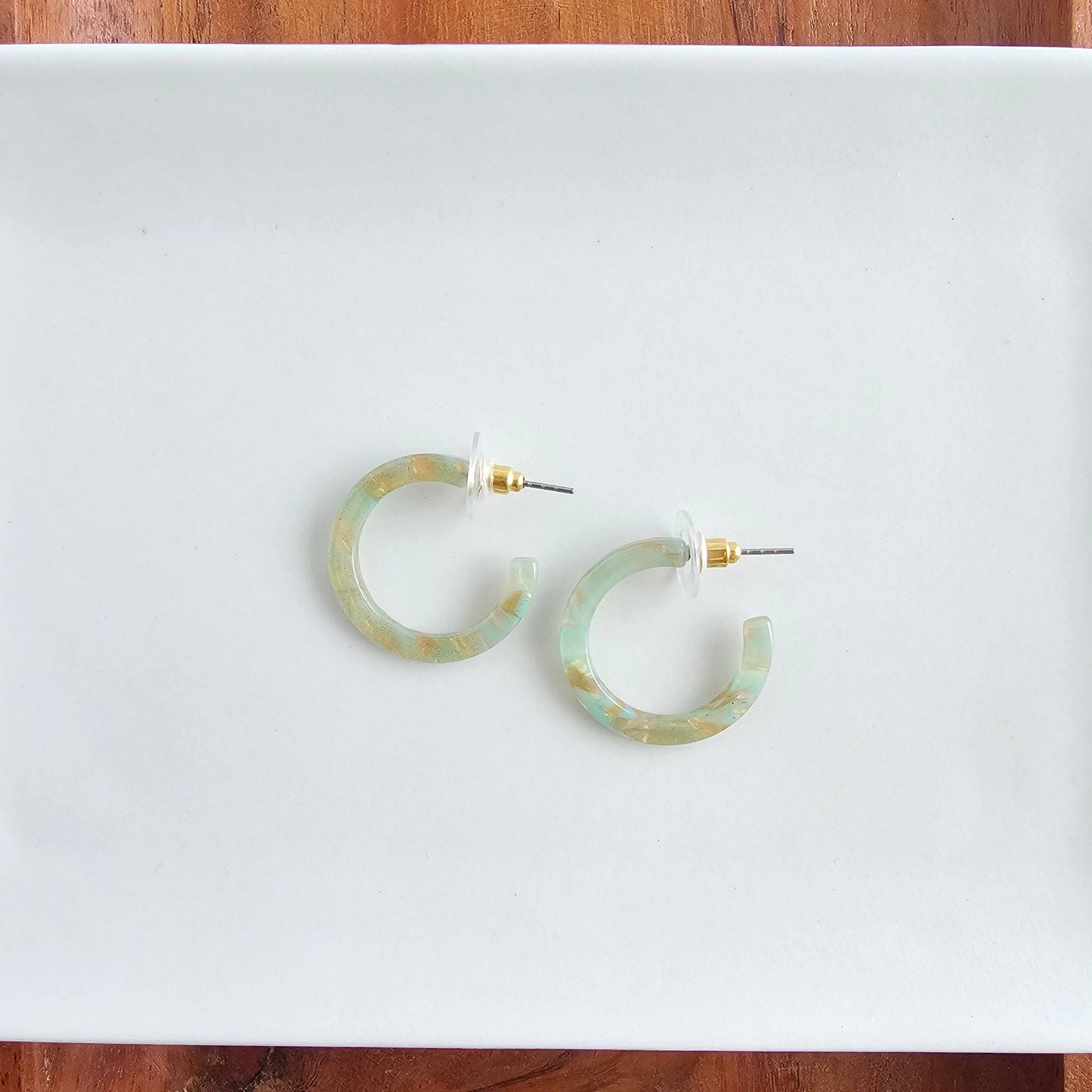 Cam Mini Hoops - Champagne Mint
