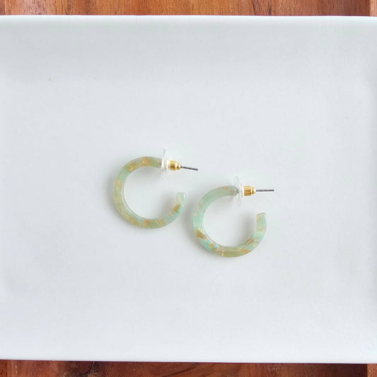 Cam Mini Hoops - Champagne Mint
