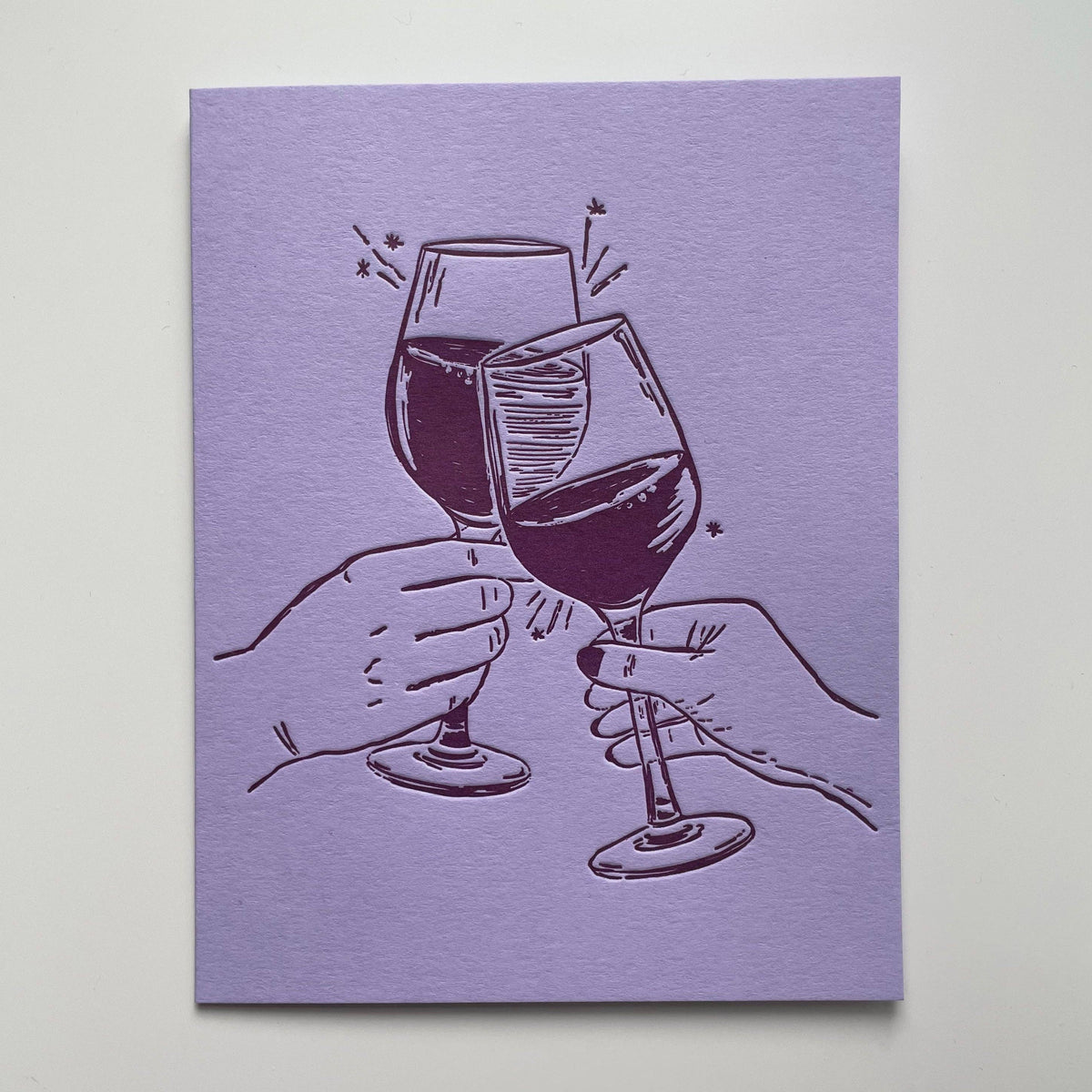 Wine Glass Cheers - Greeting Card