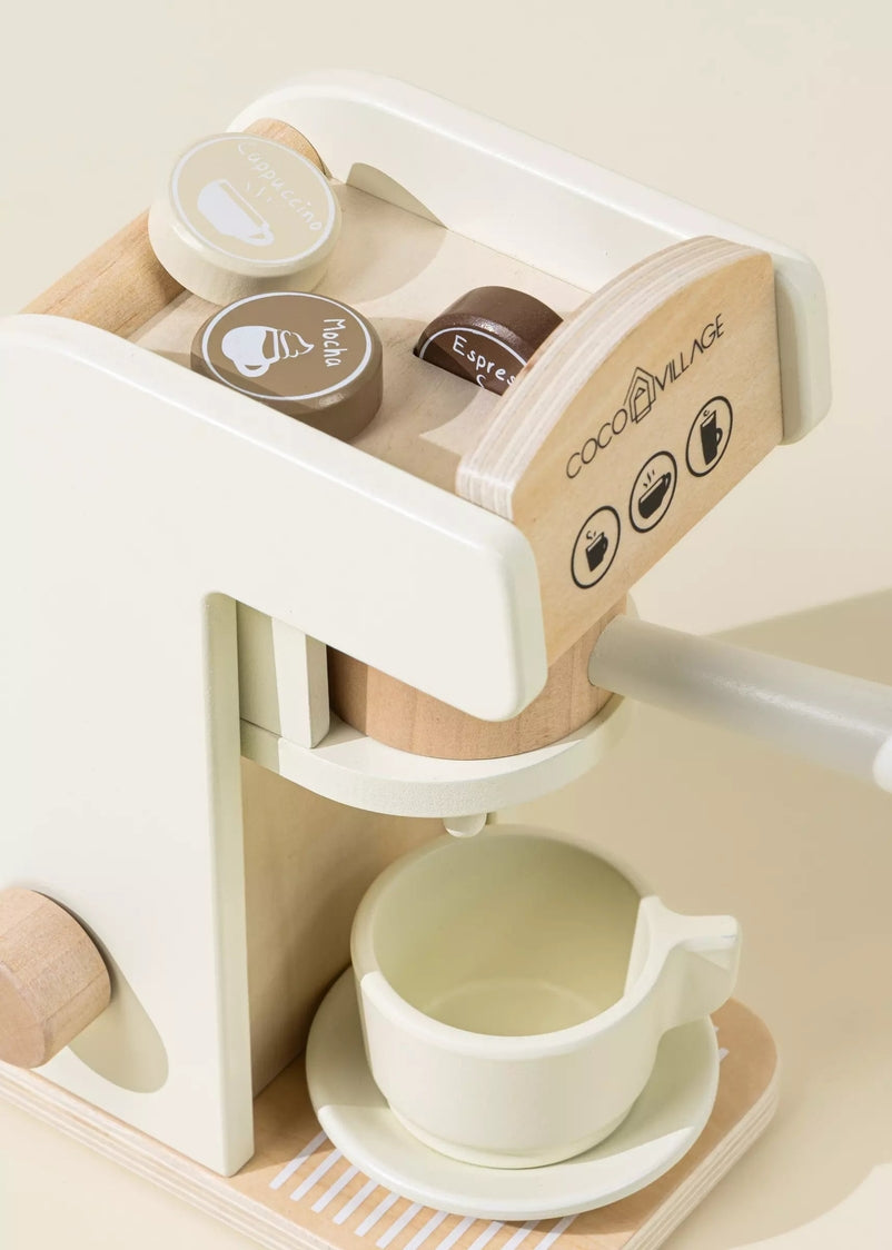 Wooden Coffee Maker Set - Seafoam