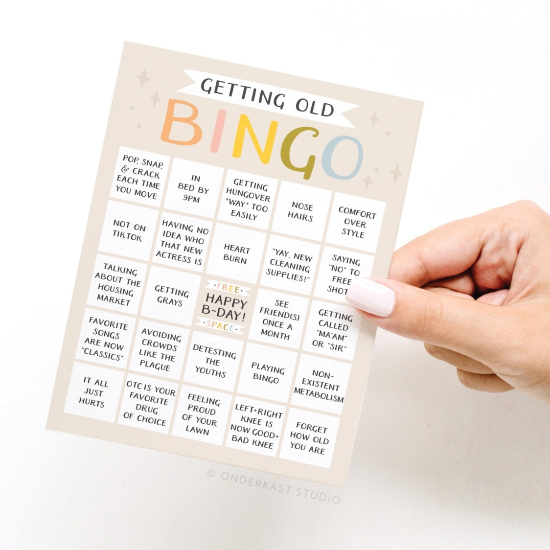 Getting Old Bingo Card