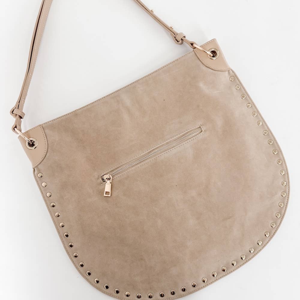 Rosalie Rivet Suede Hobo Bag - PREORDER