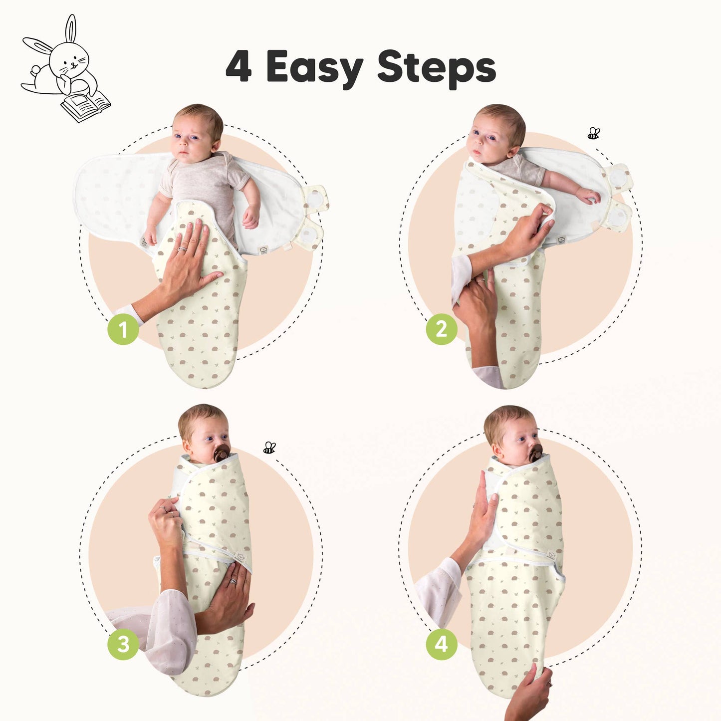 3pk Soothe Baby Swaddles 0-3 Months, Sleep Sack for Newborns