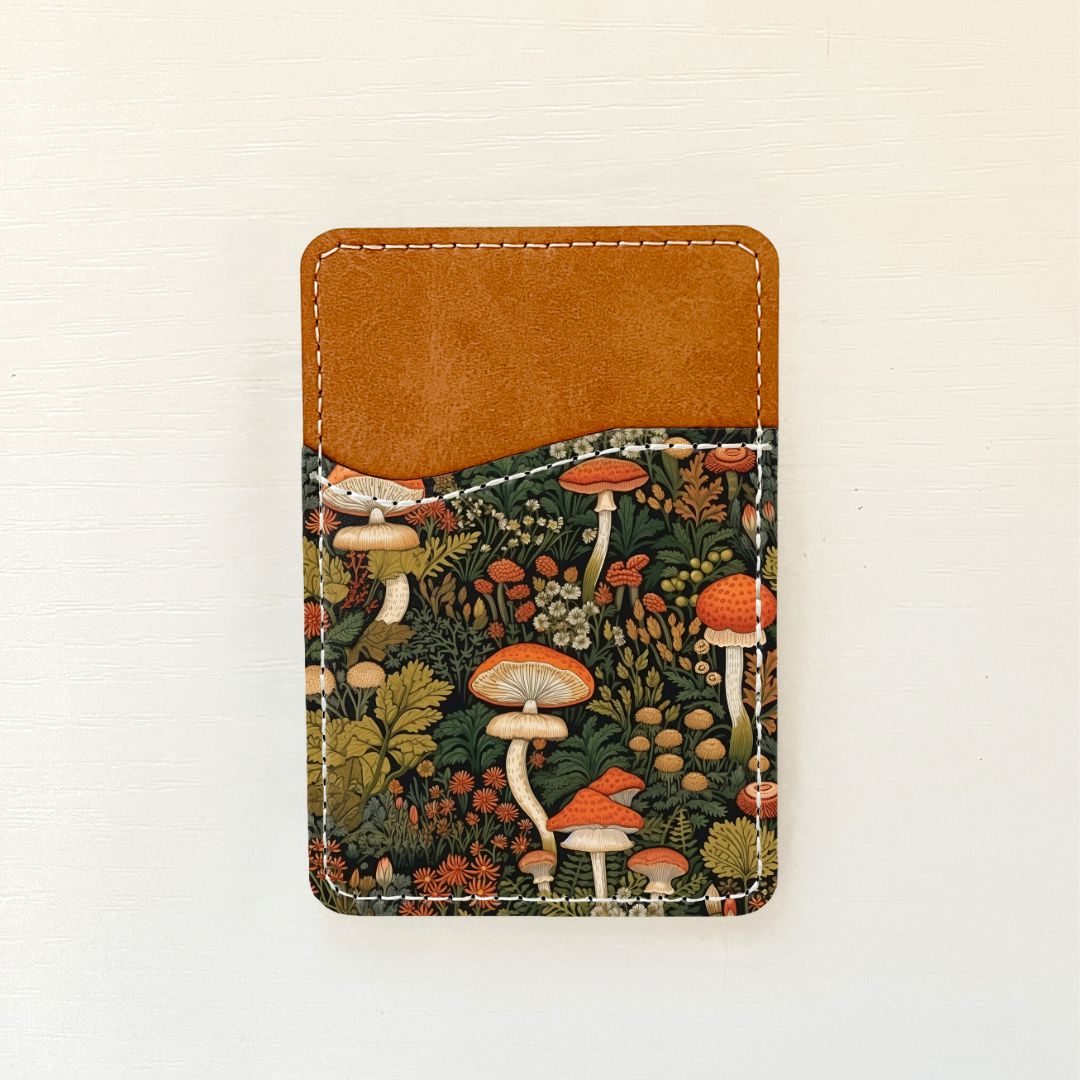 Mushroom Fields Leather Card Wallet