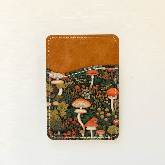 Mushroom Fields Leather Card Wallet