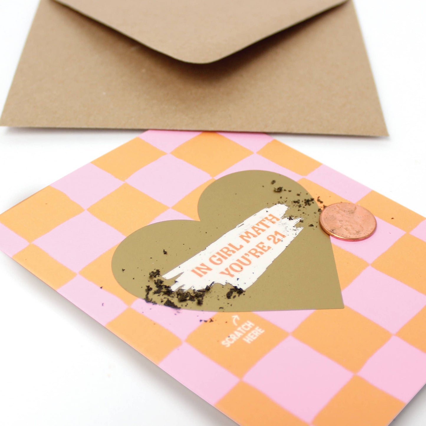 Scratch-off Card -  Girl Math Birthday Card