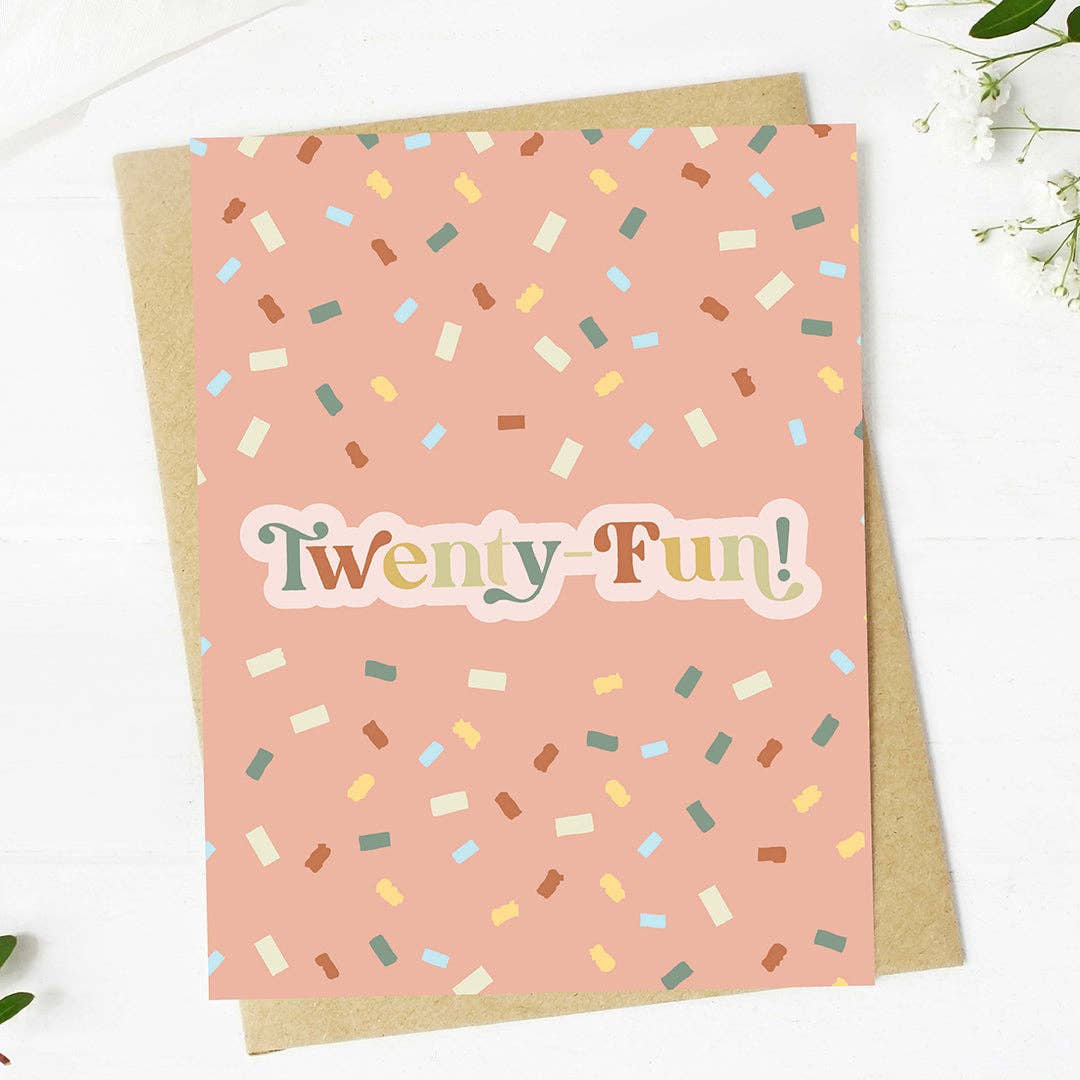 Twenty-Fun 21st Confetti Birthday Card