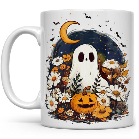 Cottagecore Fall Autumn Floral Ghost Mug