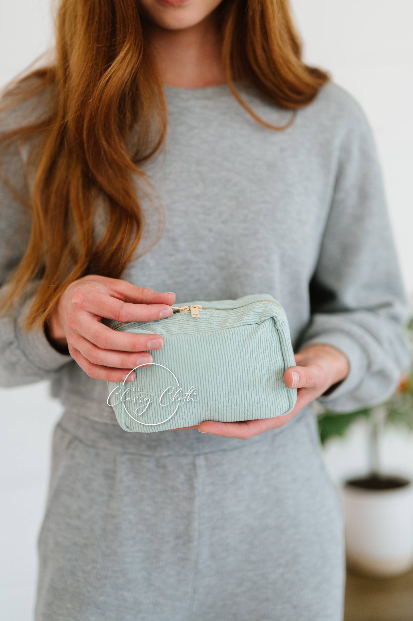 Corduroy Makeup Bag