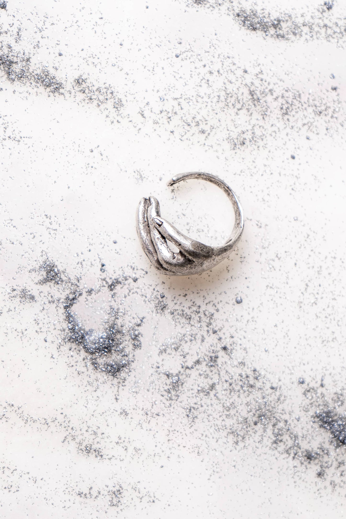 Wrapped Around Your Finger ring - silver plated