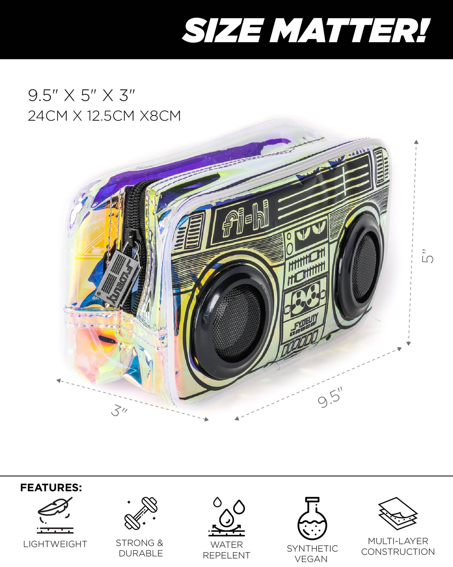 Mirridesc FI-HI Doppler Bag w/ Bluetooth Speakers