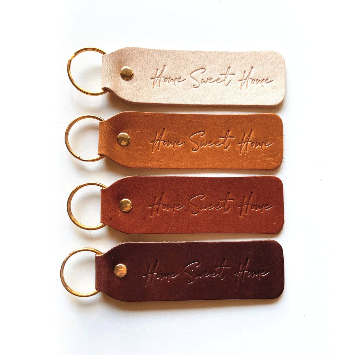 "Home Sweet Home" Script Keychain