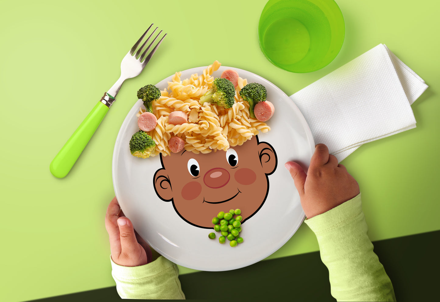Food Face Dinner Plate - Mr. Dark