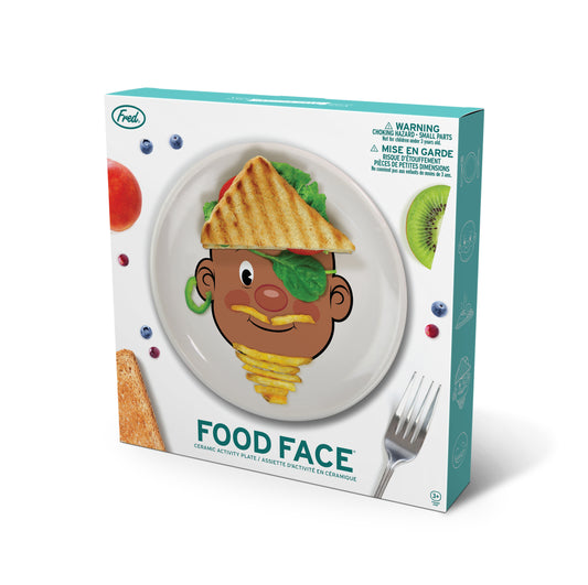 Food Face Dinner Plate - Mr. Dark
