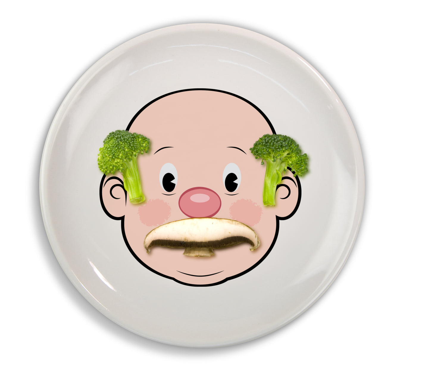 Food Face Dinner Plate - Mr. Light