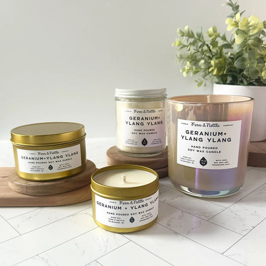 Fern & Nettle Geranium + Ylang Ylang Candle