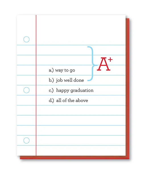 Multiple Choice Grad Card by Doodle Bird Design