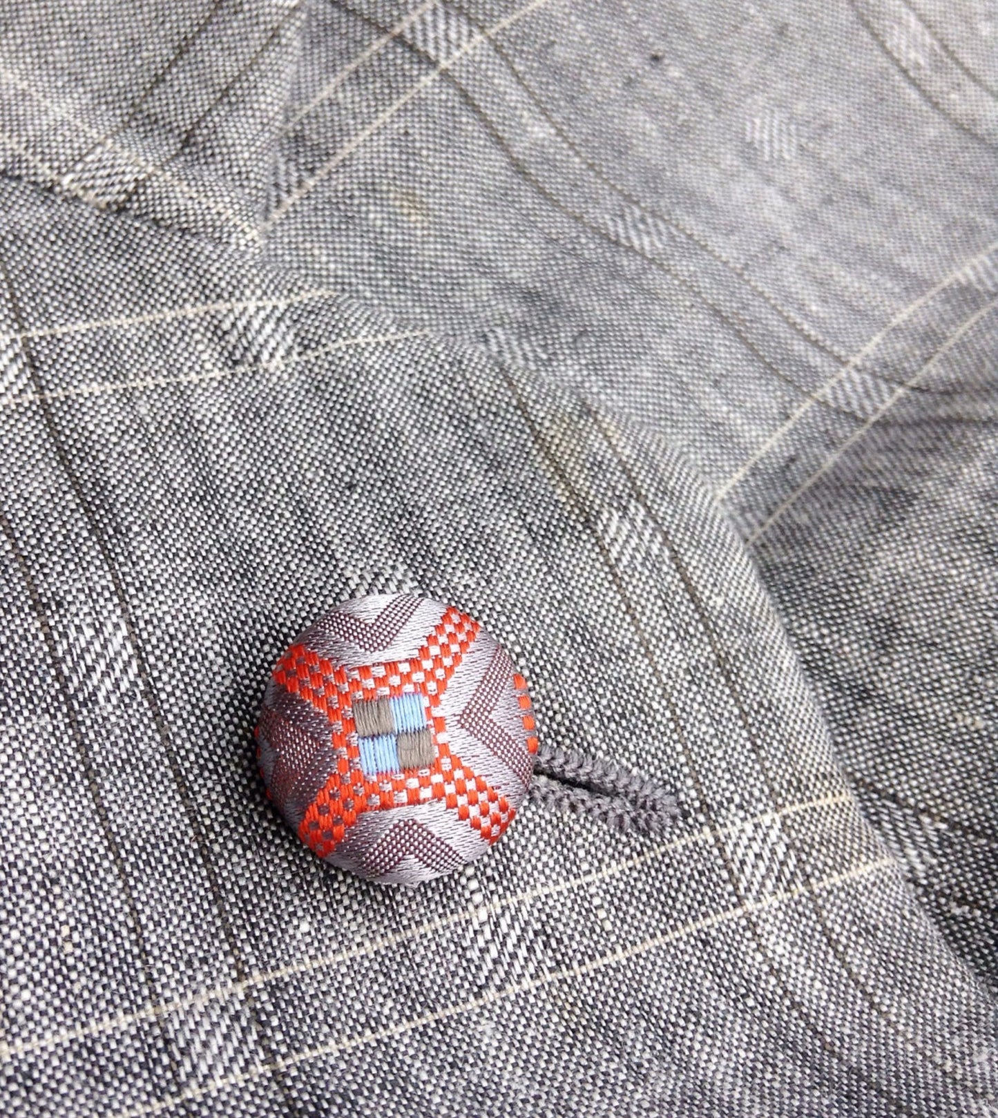 Silk Button Lapel Pins