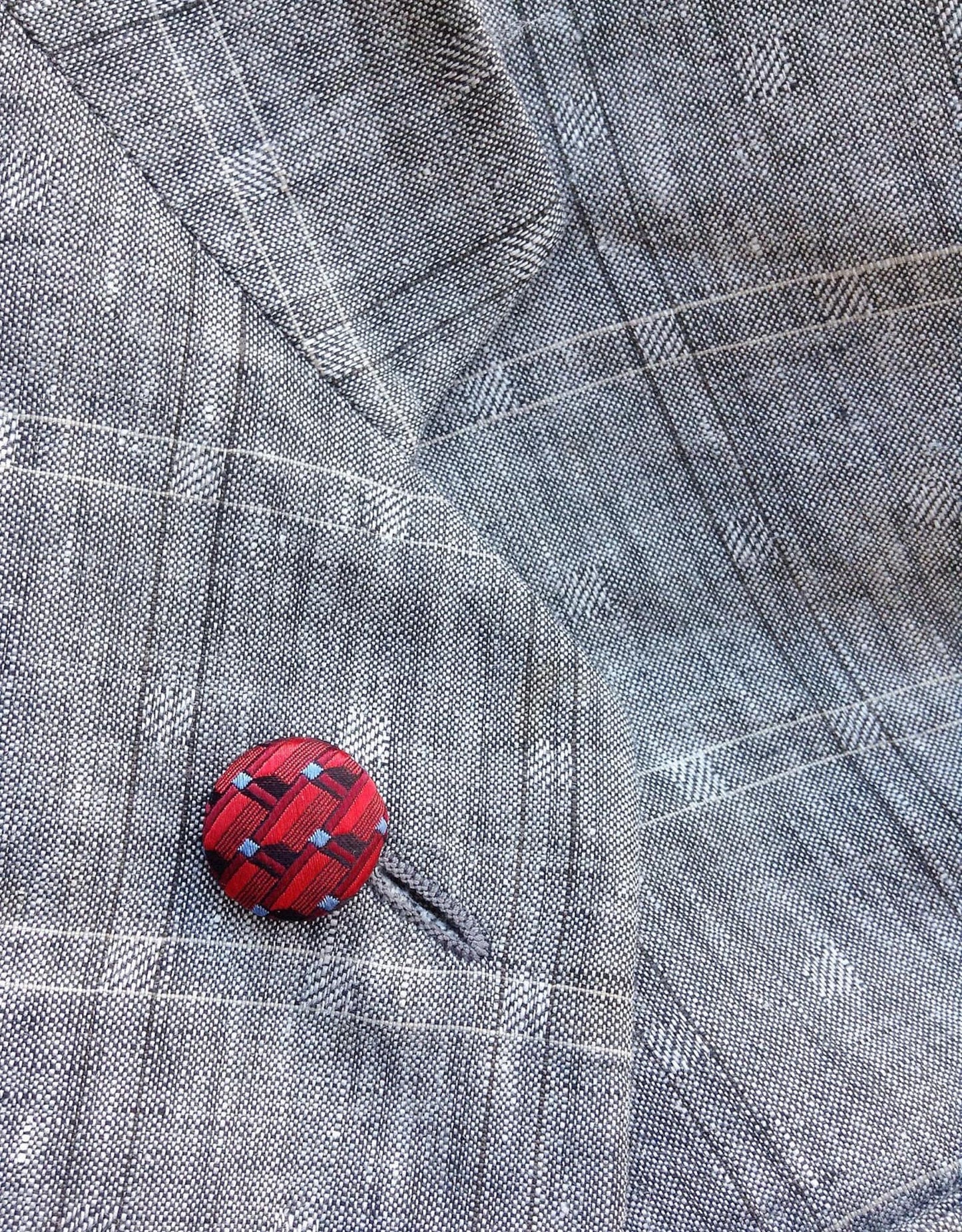 Silk Button Lapel Pins