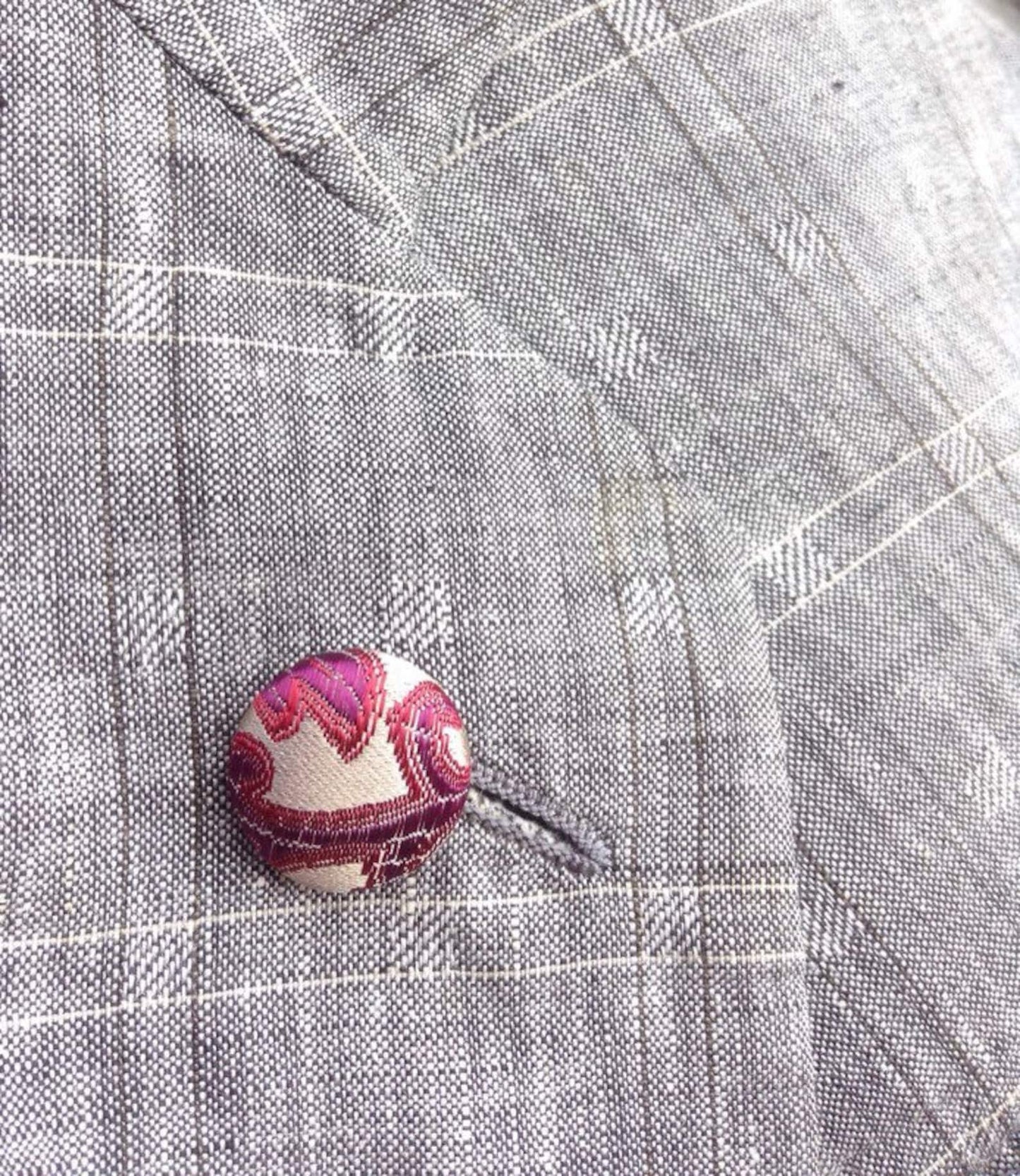Silk Button Lapel Pins