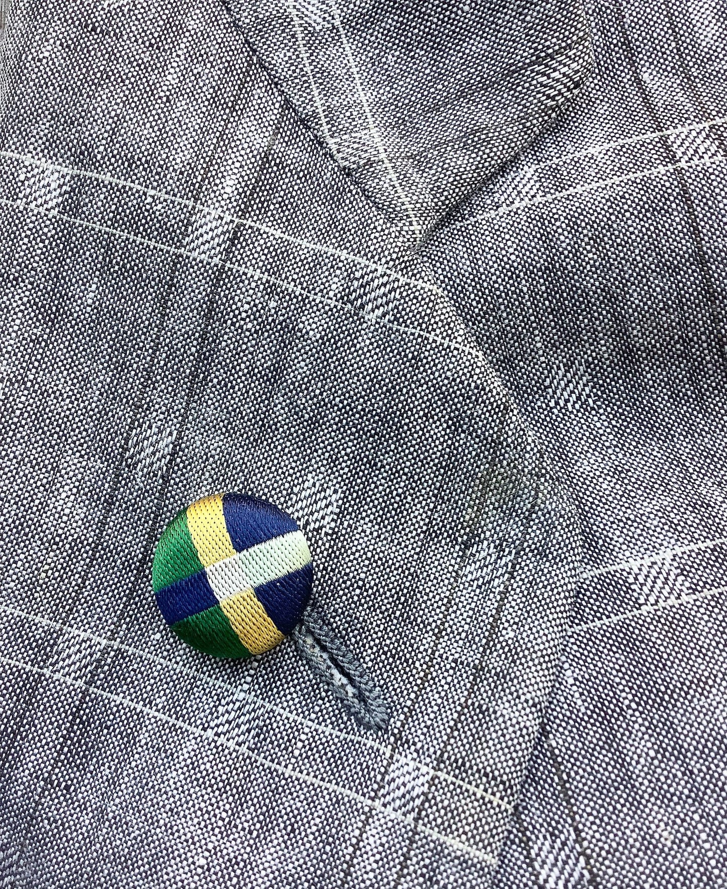 Silk Button Lapel Pins