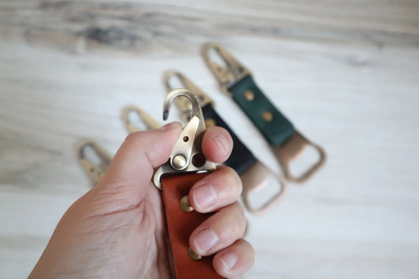 Leather Carabiner Keychain