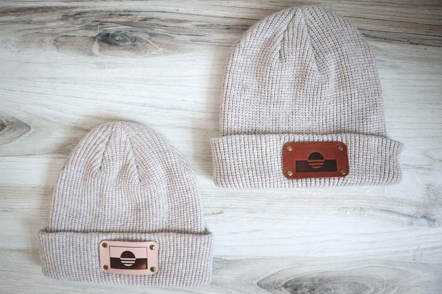 MKE Flag Leather Patch Beanie