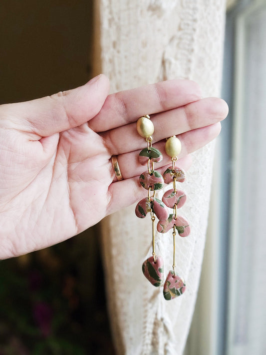 Mauve & Olive Dangles