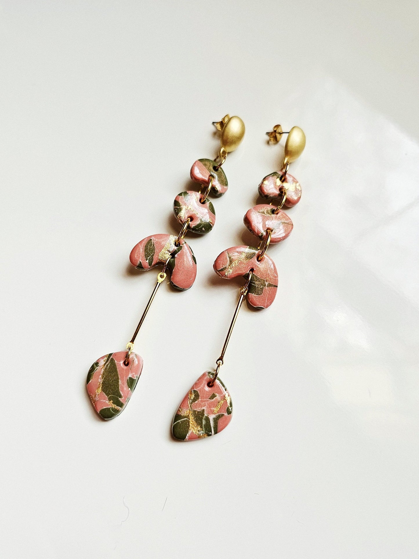 Mauve & Olive Dangles