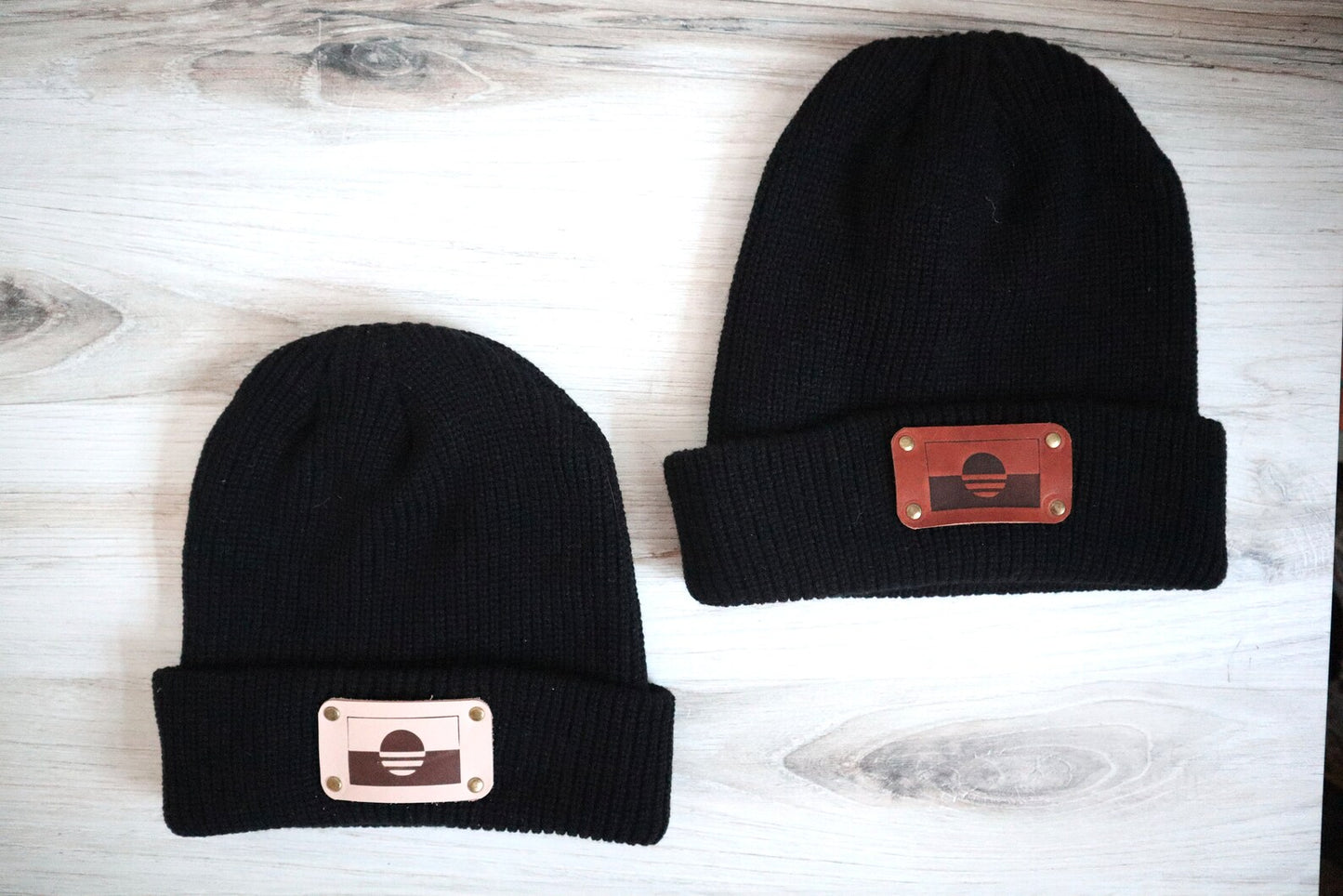 MKE Flag Leather Patch Beanie