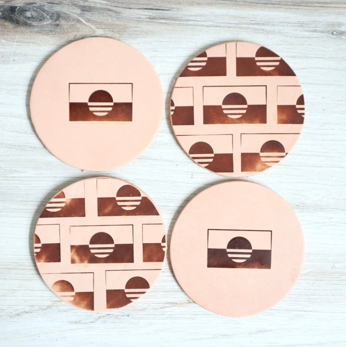Leather Coasters by Blu Mountain Co