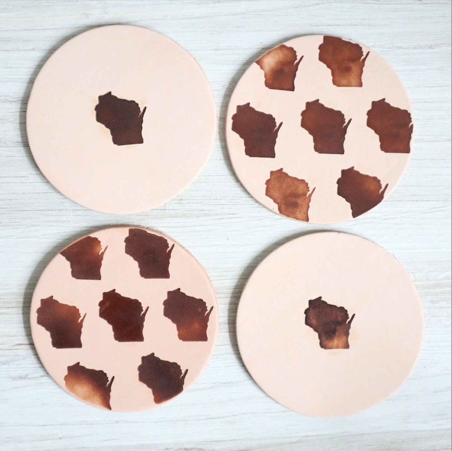 Leather Coasters by Blu Mountain Co