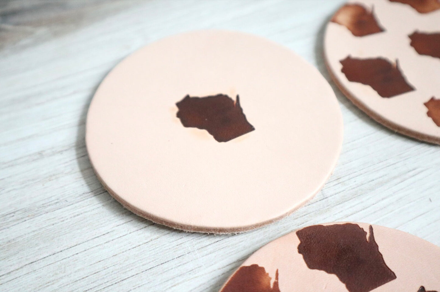 Leather Coasters by Blu Mountain Co