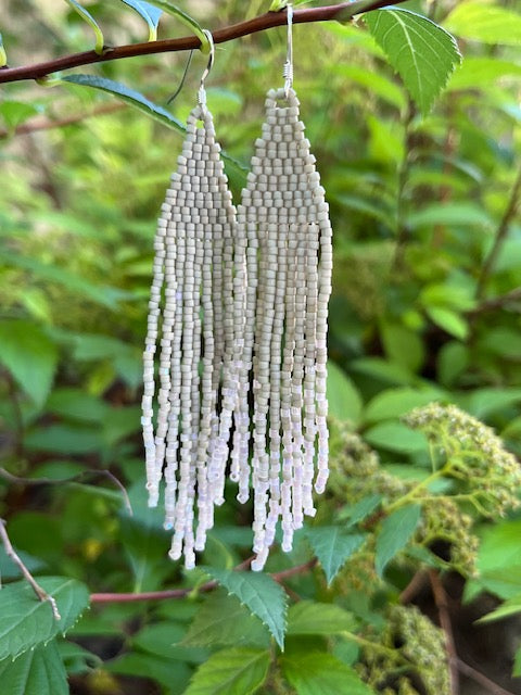 Grey Goose Beaded Earrings