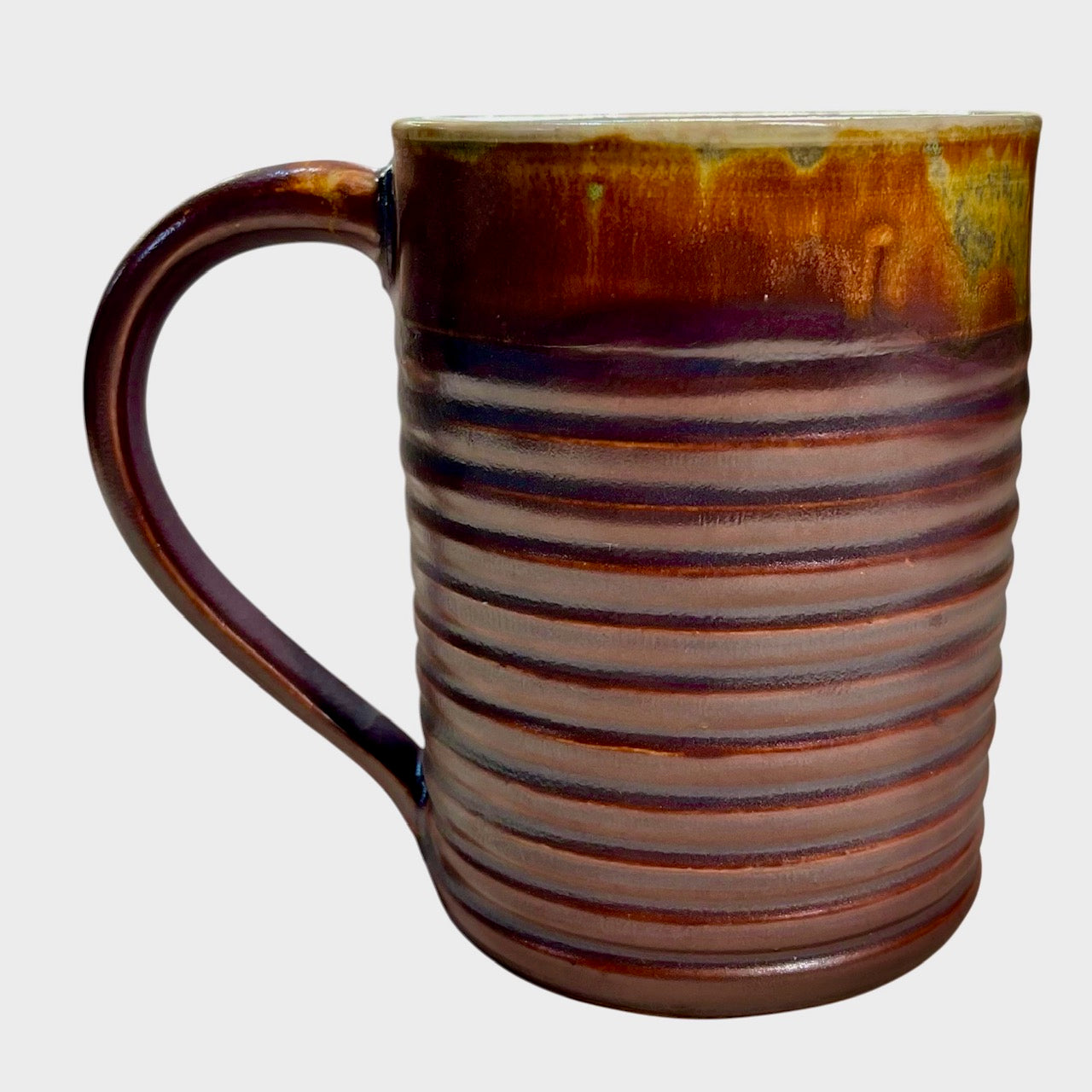 Pottery Cat Copper Can Mug