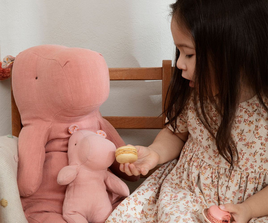 Safari Friends Small Hippo Soft Rose