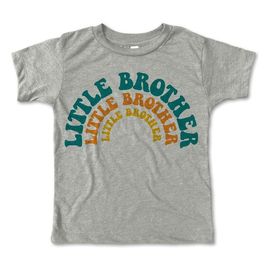 Little Brother Heathered Stone Tee or Onesie