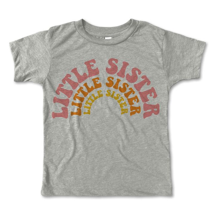 Little Sister Heathered Stone Tee or Onesie