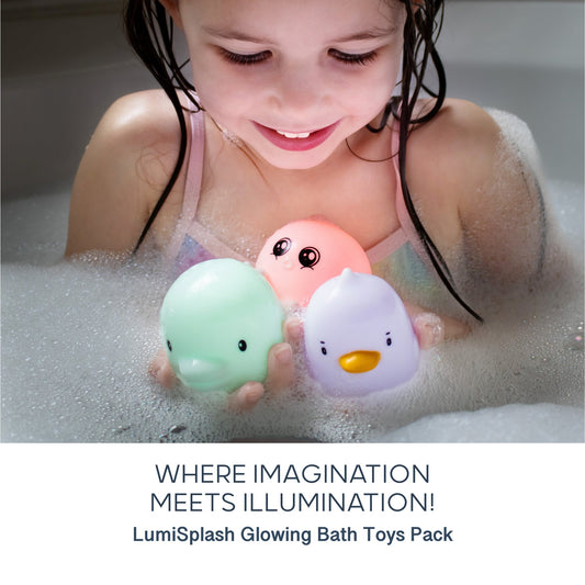 LumiePets Mini Waterproof Light Up Bath Toys