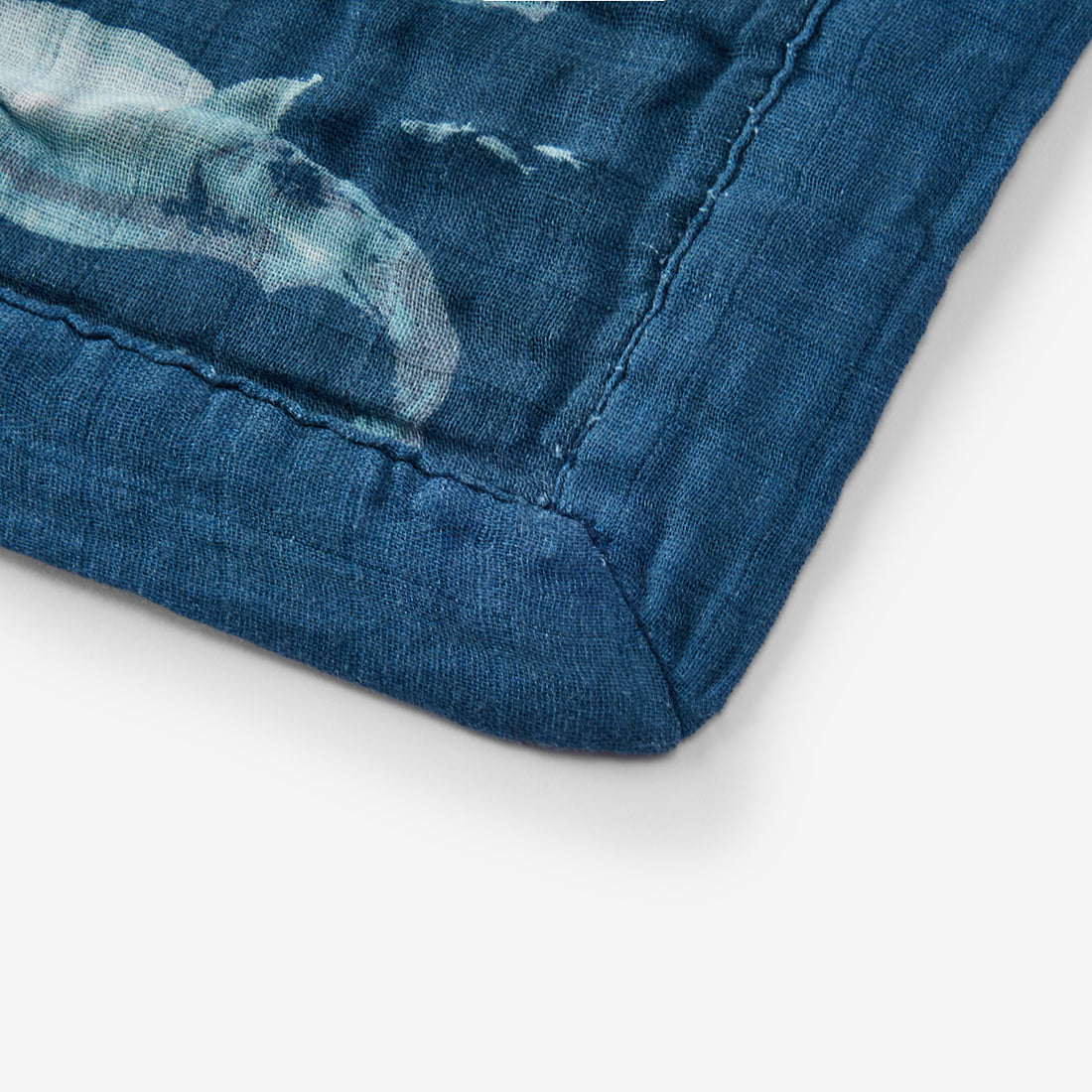 Blue Whale Big Lovey Three-Layer Muslin Blanket