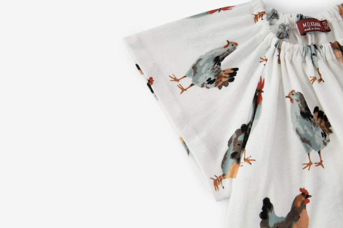 Chicken Organic Bamboo Dress & Bloomer Set