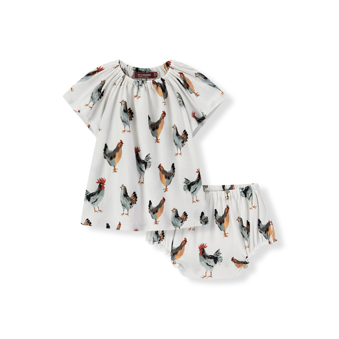 Chicken Organic Bamboo Dress & Bloomer Set