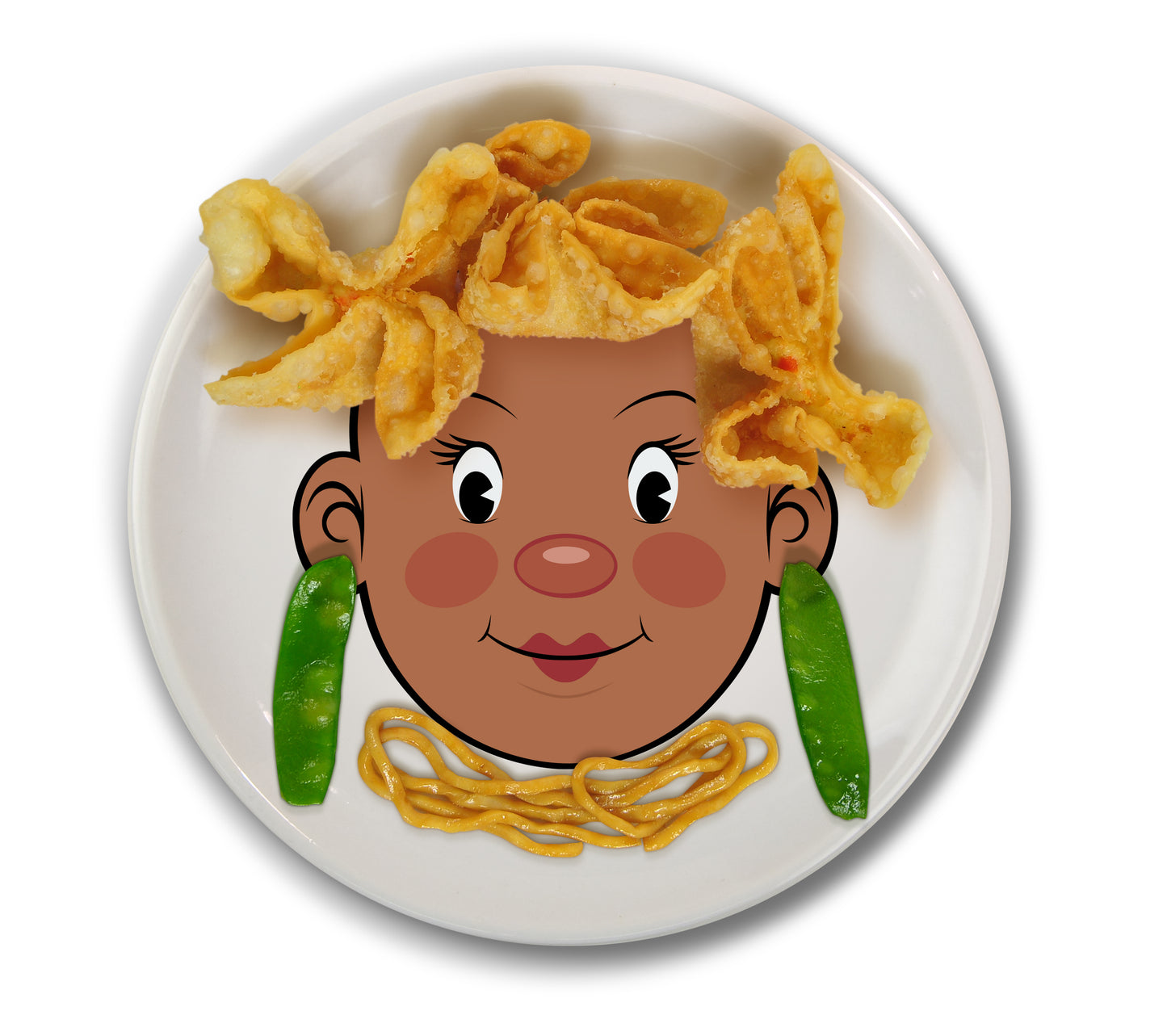 Food Face Dinner Plate - Ms. Dark