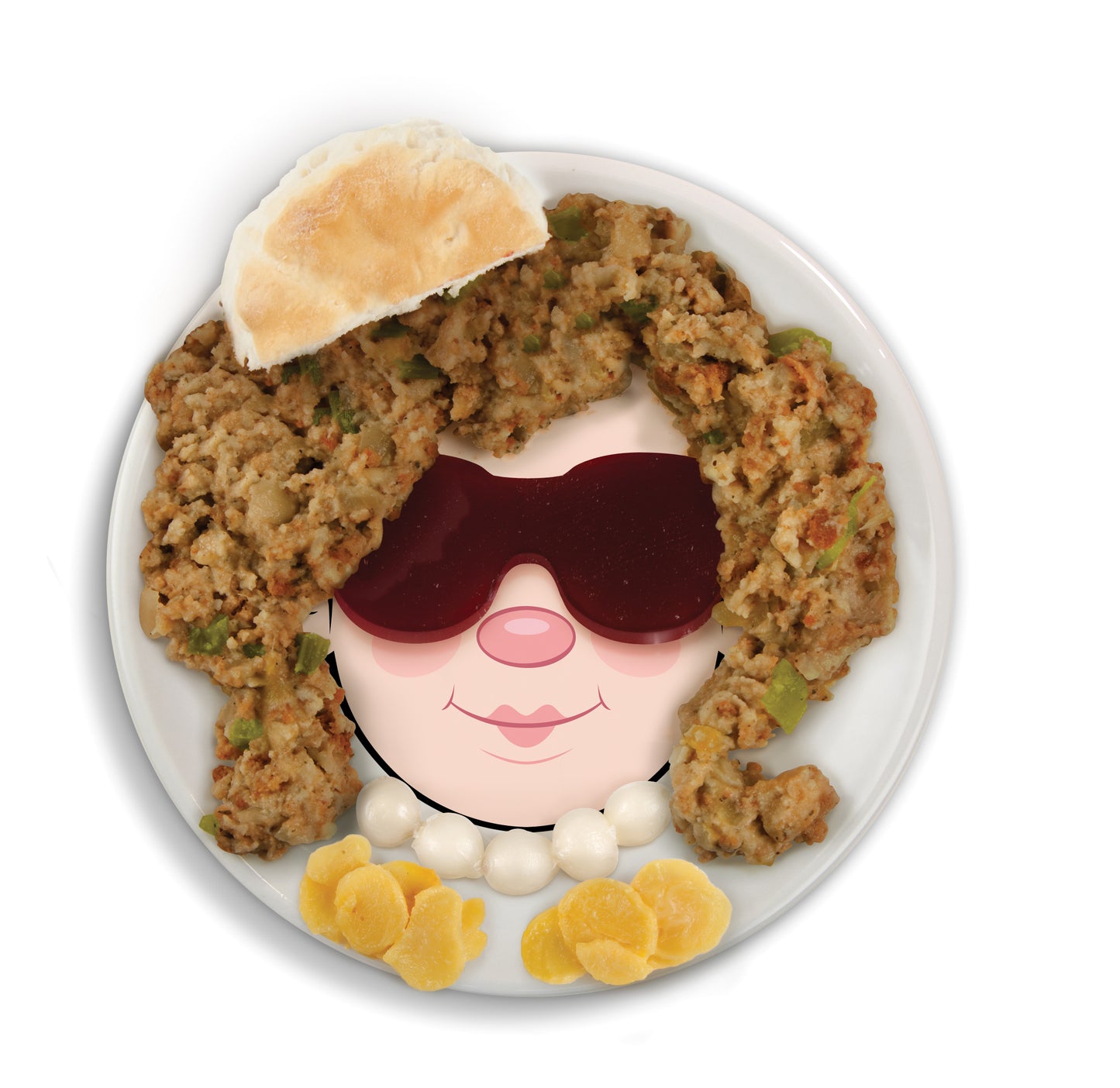 Food Face Dinner Plate - Ms. Light