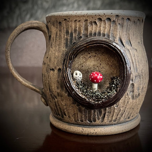 Mushroom & Owl Framed Mug